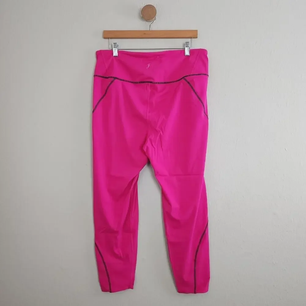 J. Crew SleekStretch High Rise Leggings Fuchsia Pink NWT Size XXL 25